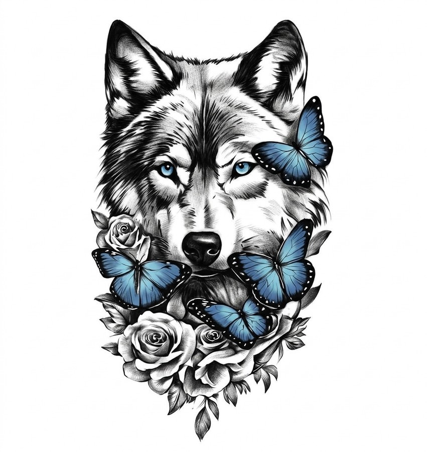 The same design redrawn as flat artwork on white